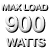 Max load 900 watts