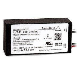 LTF LED 60watt no load electronic DC driver 24VDC ELV dimmable TA60WD24LEDS-0000